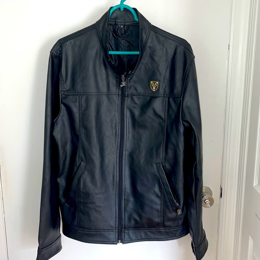 GA Milano faux leather black jacket. Size XL. NWT